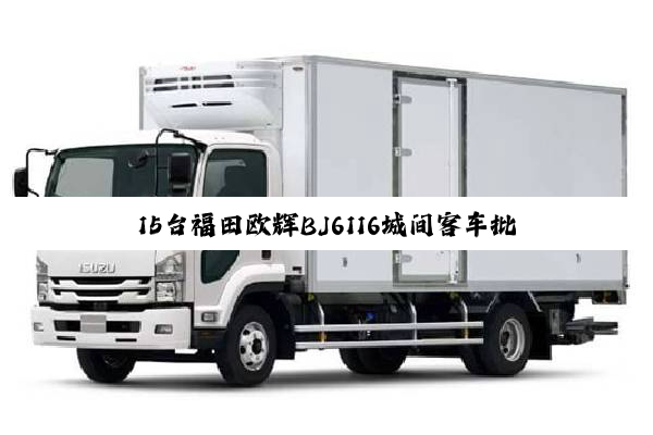 15台福田欧辉BJ6116城间客车批量交付上海弘晋