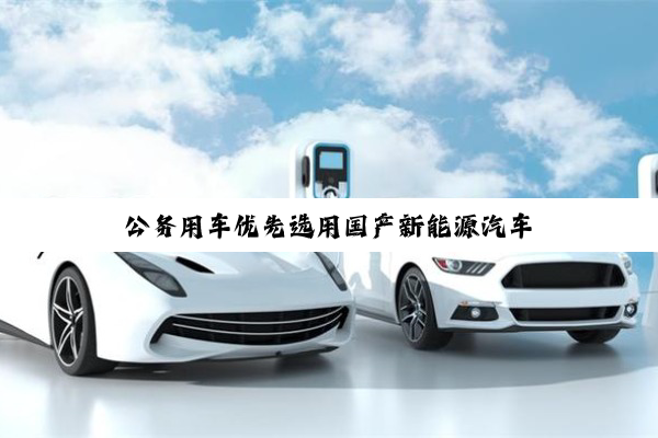 公务用车优先选用国产新能源汽车