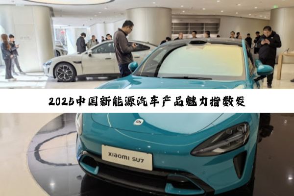 2025中国新能源汽车产品魅力指数发布：小米SU7、问界M9等上榜