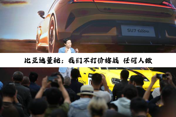 比亚迪董秘：我们不打价格战 任何人掀起的价格战我们都玩得起