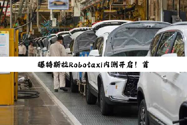 曝特斯拉Robotaxi内测开启！首批仅10辆车 仅内部人员可用