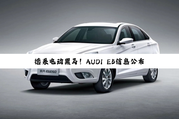 德系电动黑马！AUDI E5信息公布：搭宁德时代电池 773KM续航
