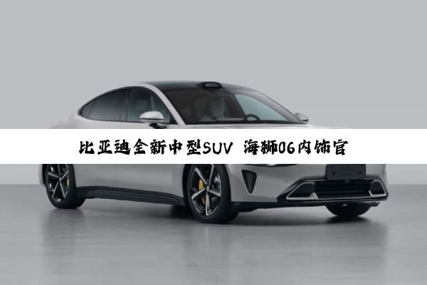 比亚迪全新中型SUV 海狮06内饰官图发布：黑白双拼中国风