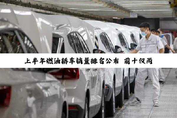 上半年燃油轿车销量排名公布 前十仅两款自主品牌车型