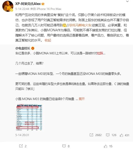 谁总在蹭小鹏MONA M03的流量?